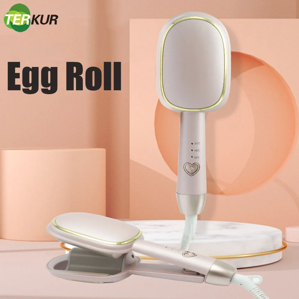 2 Barrels Egg Roll Portable Professional Ceramic Tourmaline Hair Roller Curling Iron Curl Deep Waver Curler Perm Splint Styler axk 1pcs 16000 2rs 16000 hybrid ceramic deep groove ball bearing 10x26x7mm 16000 2rs cb abec 3