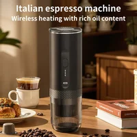Machine à café expresso électrique sans fil 2 en 1, pour voiture et maison, Camping, cafetière Portable, capsules de poudre, cafetière de voyage 2