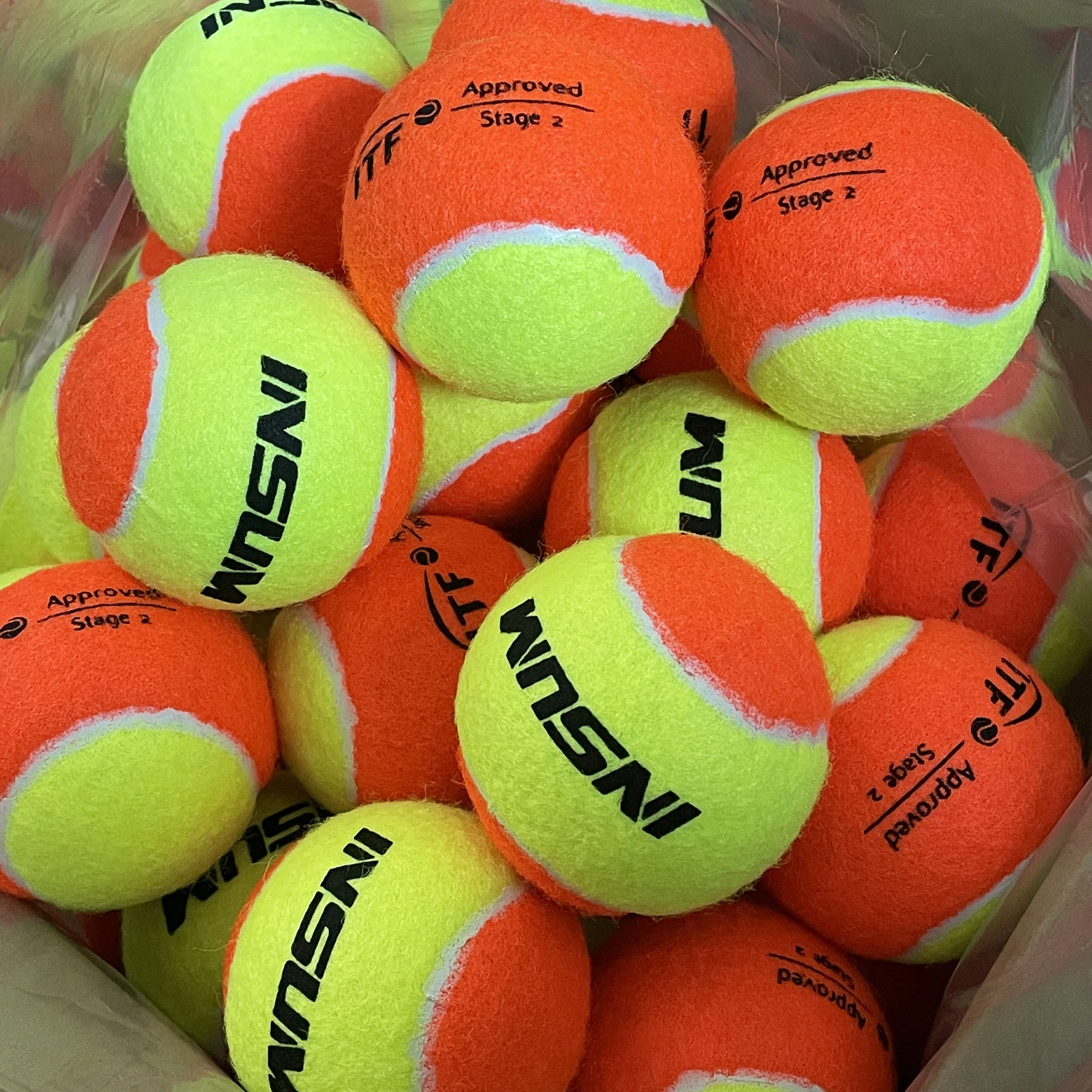 INSUM Professional Beach Tennis Balls 50% Standard Pressure Stage 2 Premium Quality for Beach and Outdoor Training Balls