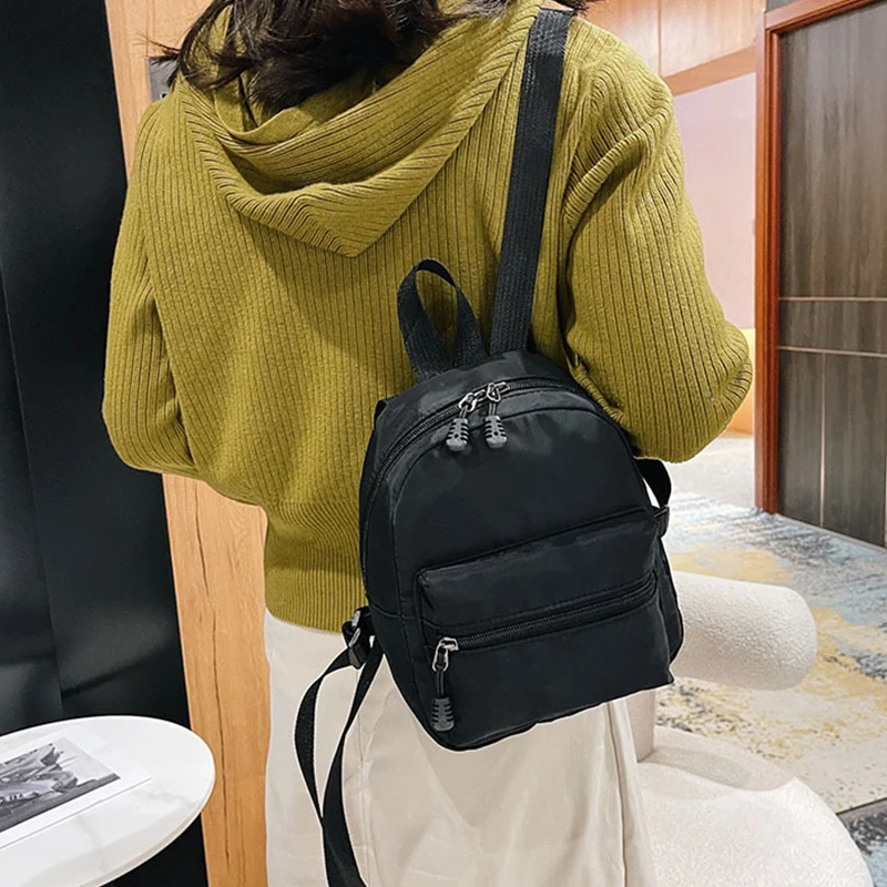 Womens Backpack Mini Womens Trend Nylon Female Small School White For Teen Girls Fashion Casual