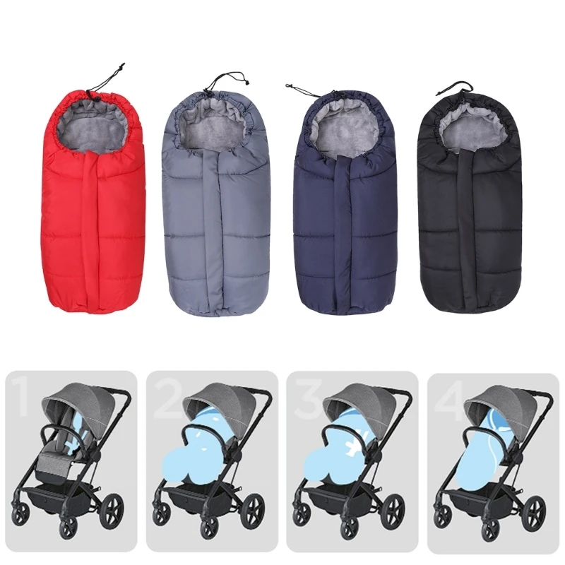 

Winter Foot Muff for Prams Waterproof Baby Pram Sleeping Bag with Drawstring Universal Baby Footmuff for Boys Girls