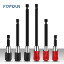Support de perceuse d'extension autobloquant de 1/4 pouces, poignée hexagonale, tournevis à changement rapide, connecteur de tige d'extension de perceuse électrique 
