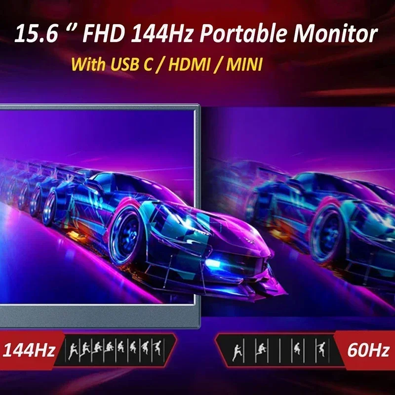 HDR FHD IPS 15.6 ޴ ,  USB-C C Ÿ  , Ʈ ޴ xbox Switch PS4  ɾ, 144hz, 120hz, 60hz