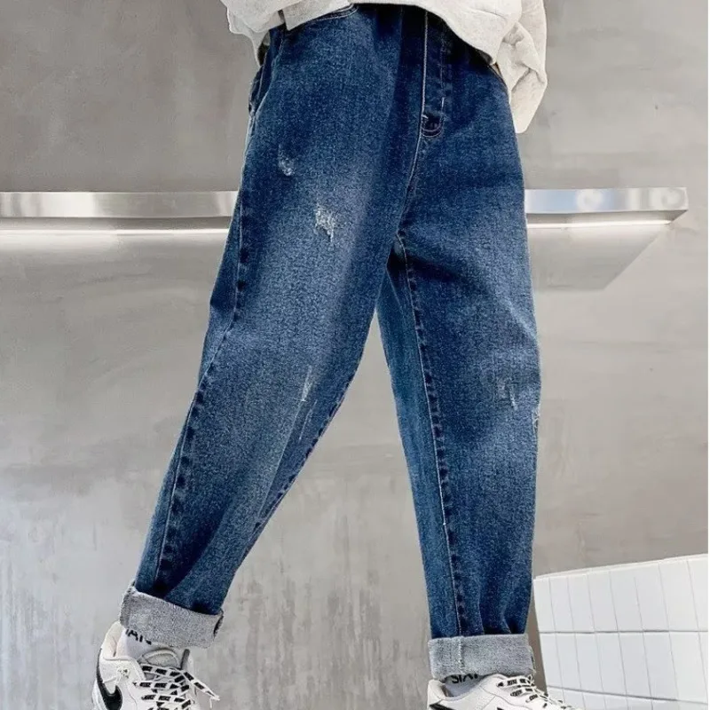 Big Boy Trousers Jeans For Boys 4 To 12 Years Kids Boy Child Summer Clothes Teenager kids pants boys jeans