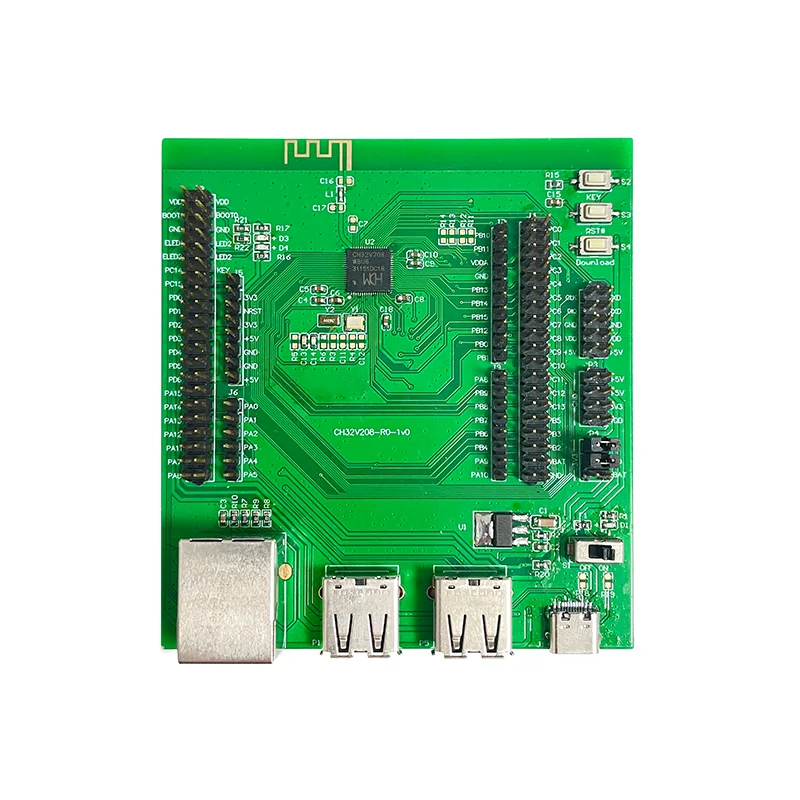 2Pcs/Lot CH32V208WBU6 Wireless MCU QingKe V4C Processor MAC+PHY Bluetooth CAN/USB pcb board pcb board assembly printed circuit board