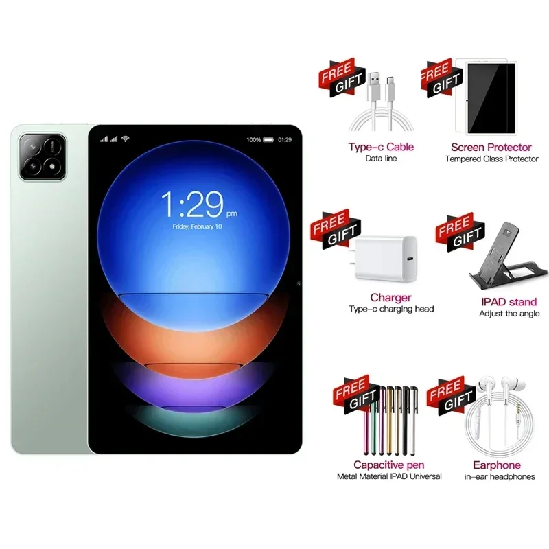 thumbnail image 1 of Tableta Pad 6S Pro Android 14 original, versión global 2024, 11 pulgadas, HD 4K, 16 GB + 1 T, 20000 mAh, 5G, doble SIM, Bluetooth, WiFi, GPS, 1 of 5