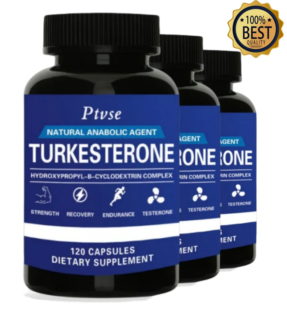 

Ptvse Turkesterone - Maximum Purity Extract - Boosts Energy Levels & Muscle Growth, Supports Focus - 60/120 Capsules