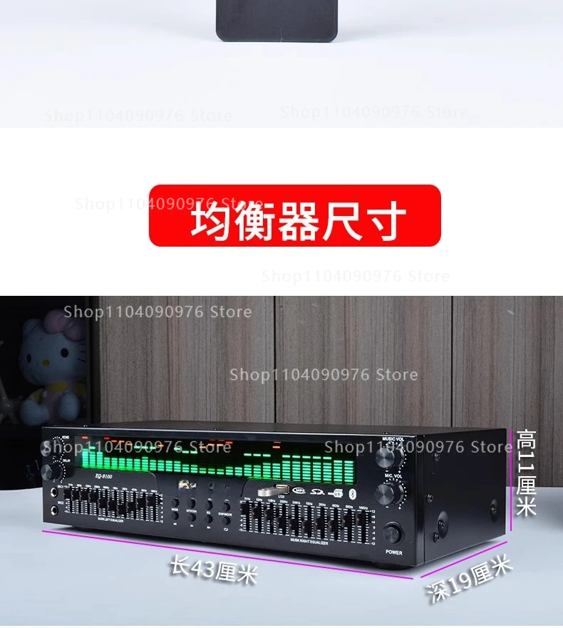 Professional 31 Band HiFi Equalizer Effects Processor 2 in 1 Bluetooth Optical C