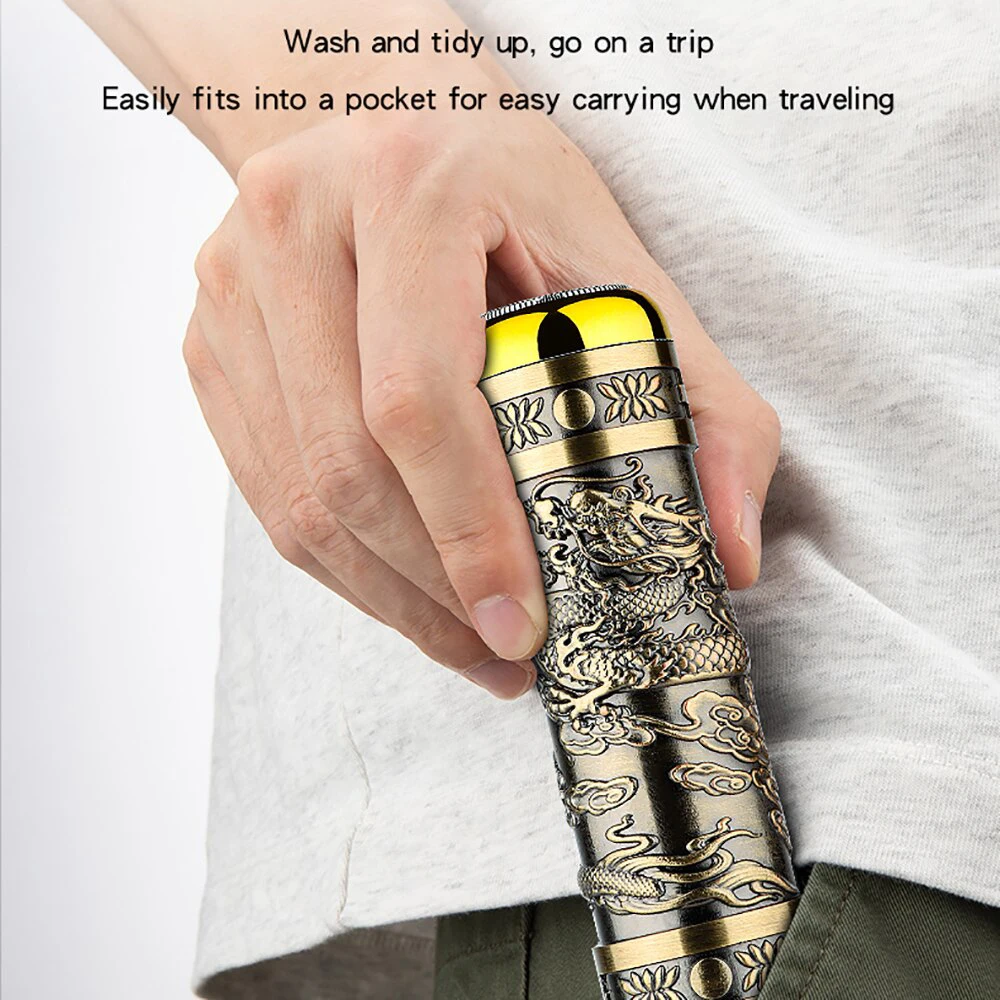 Mini Electric Razor For Men Waterproof USB Rechargeable Irritation-Free Close Shave Travel Beard Trimmer Pocket Size Shaver