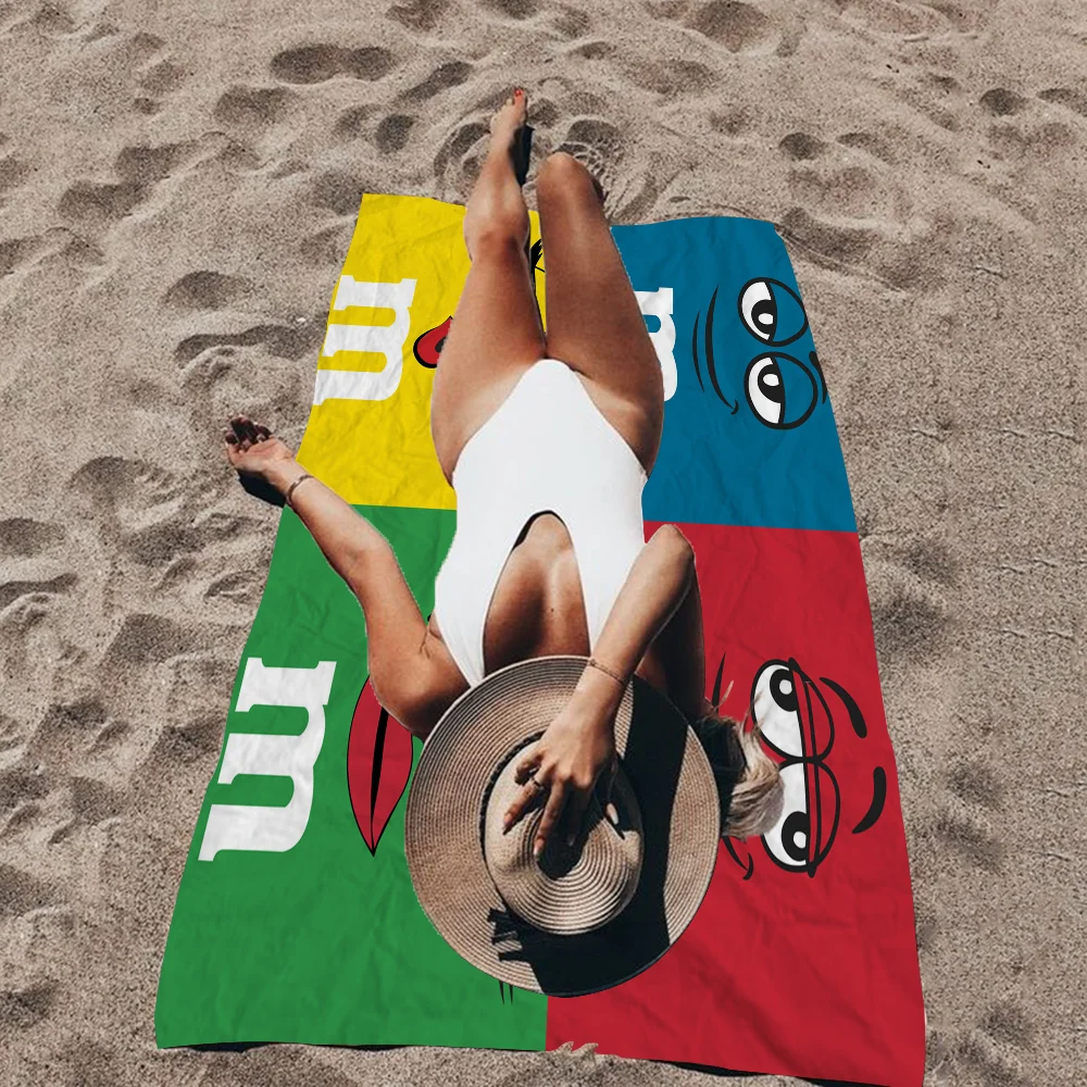 M&Ms Chocolate Microfiber Beach Towel Absorbent Quick Dry Soft Yoga Swimming Resort Mountain Climbing Towel 6