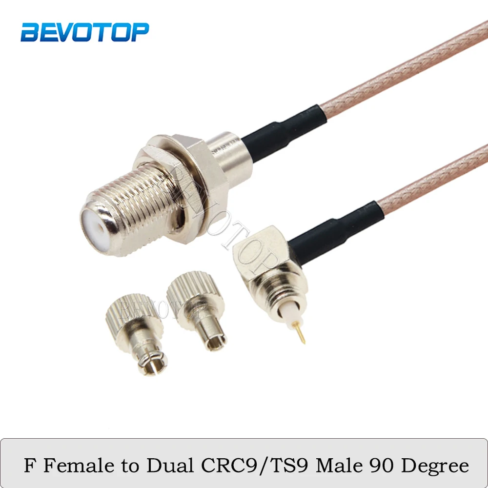 

2Pcs/Lot F Male/Female to CRC9/TS9 Male Plug Assembly Connector RG316 RF Coaxial Cable Jumper Pigtail 3G Antenna Extension Cable