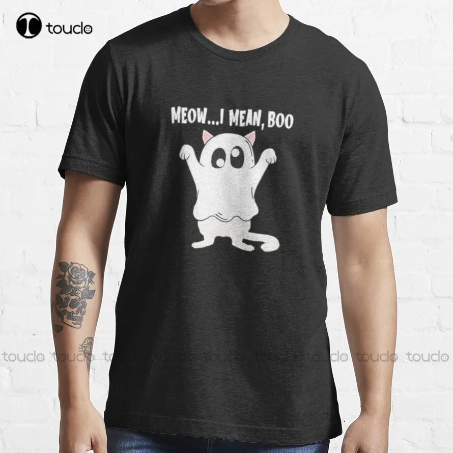 

Meow!! I Mean Boo Meow I Mean Boo T-Shirt Mens Designer Shirts Custom Aldult Teen Unisex Digital Printing Tee Shirt Xxs-5Xl