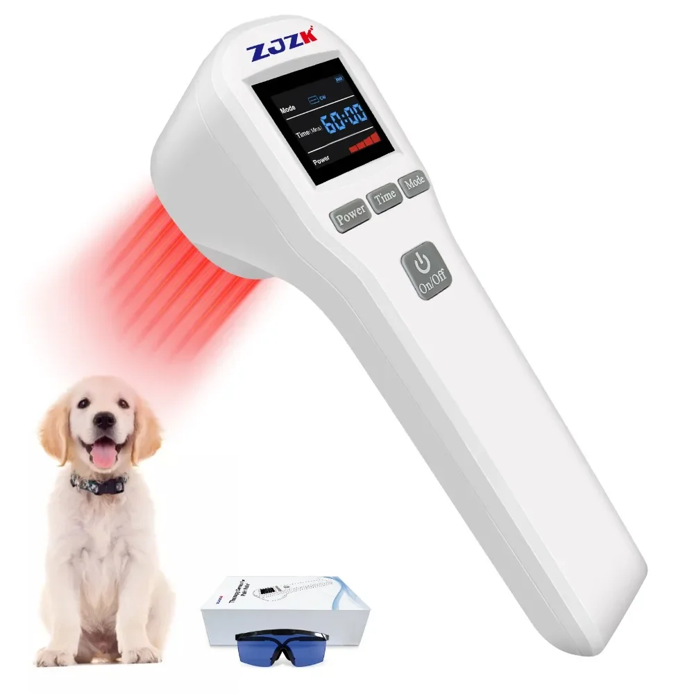 

ZJZK 808mW Red Light Therapy Body Massage for Body Pain Relief Physiotherapy LLLT Cold Laser Therapy Device Health Care 3000mAh