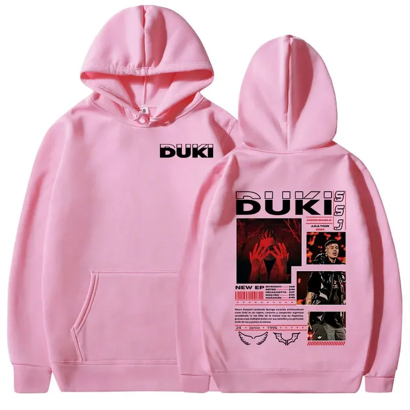 Rapper Duki ADA Tour Merch Hoodies Men's Women Clothing Fashion Hip Hop Oversized Hooded Sweatshirts Casual Long Sleeve Pullover 4
