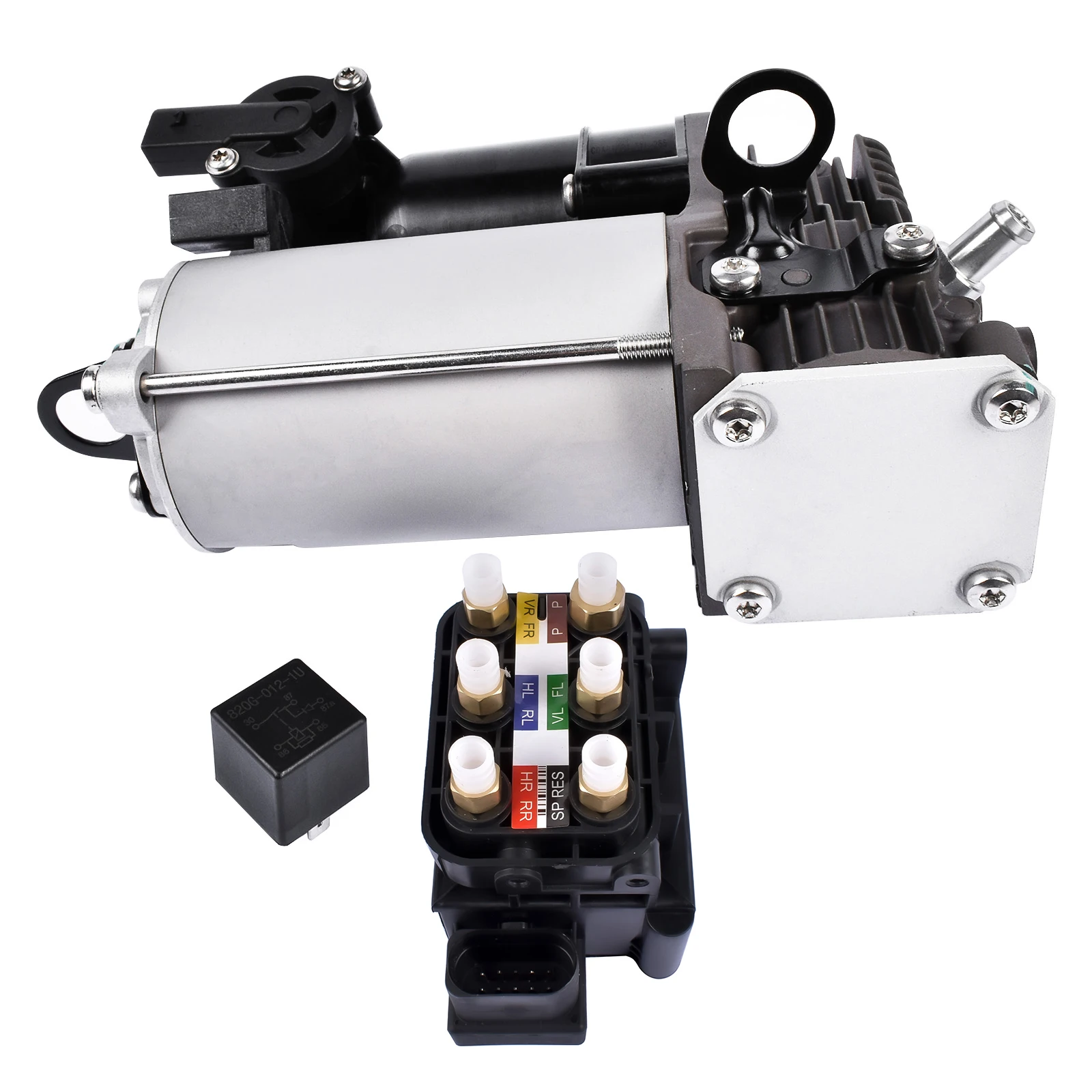 AP02 Air Suspension Compressor Pump w/ Valve Block For Mercedes M ML GL X164 W164 AMG CDI