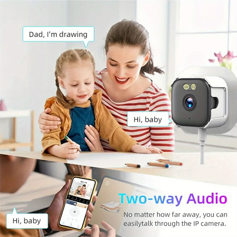 5MP WIFI Window Camera Indoor 2.4/5GHz Full Color Night Vision Motion Detection Home Security Baby Monitor Cameras 2
