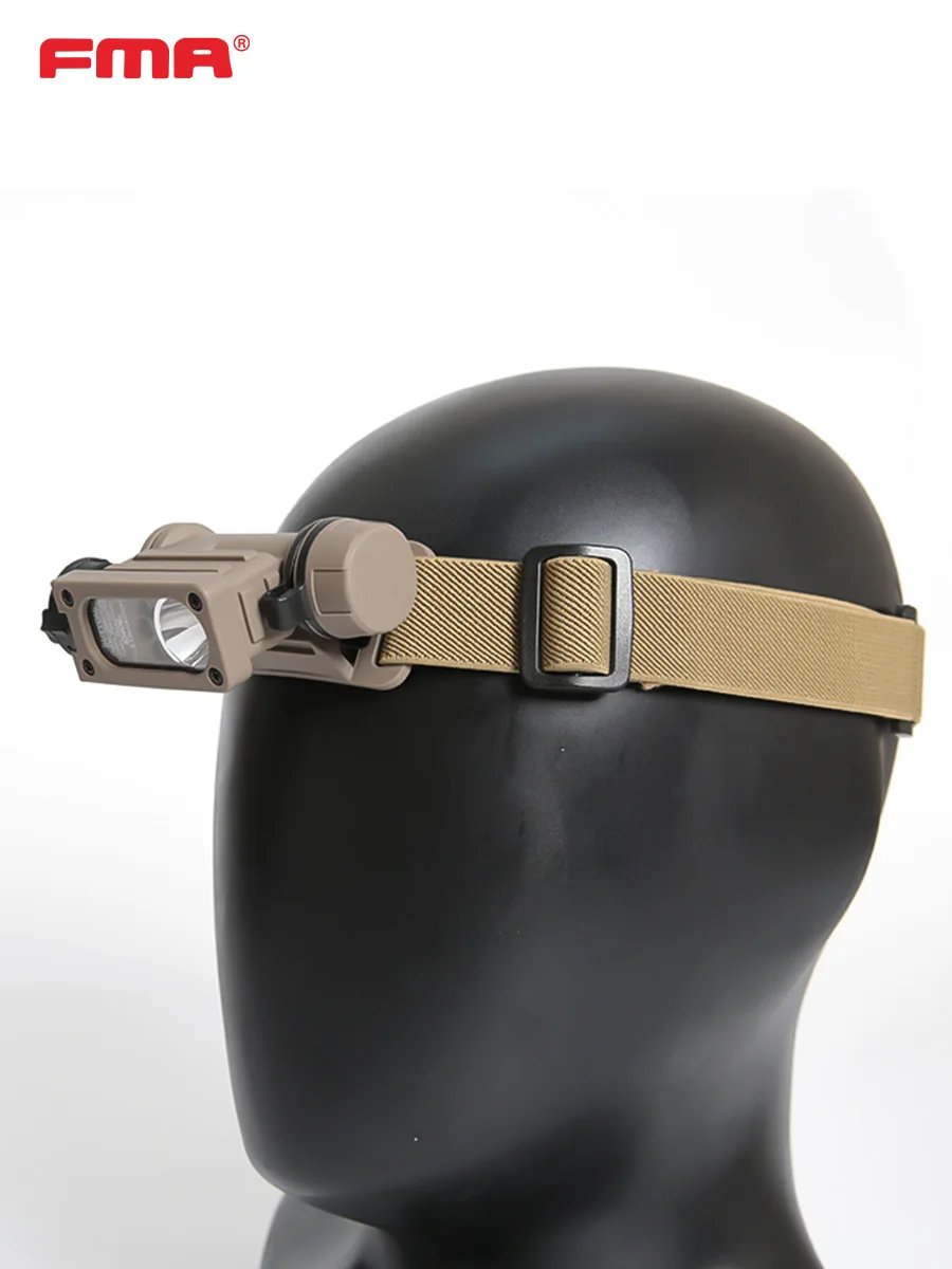 FMA Nylon Tactical Compact II IR LED Light Head Lamp Survival Light / Helmet Rail Shroud Mount BK/DE tactical flashlight
