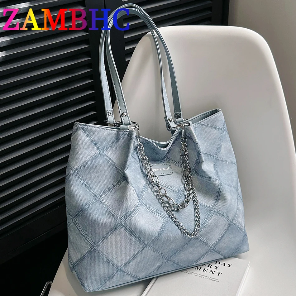 Blue Bags for Womens New Korean Fashion Ladies Shoulder Bag Trend Handbags  Retro Designer Luxury Female Totes Handbag for Girls - AliExpress
