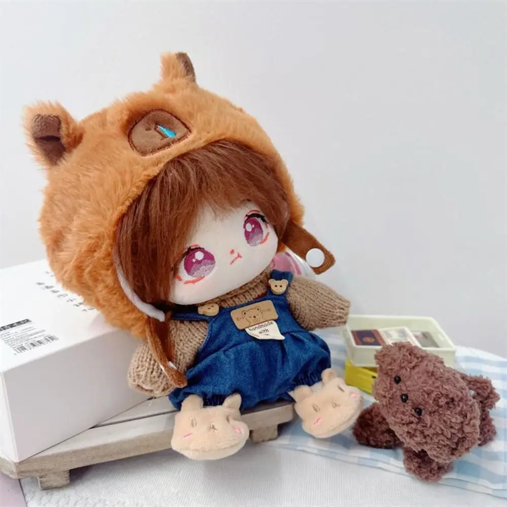 20cm Doll Clothes Toy Capybara Head Cover Cotton Doll Clothes Cartoon Dress Up No Attributes Dolls Clothes Doll Accessories