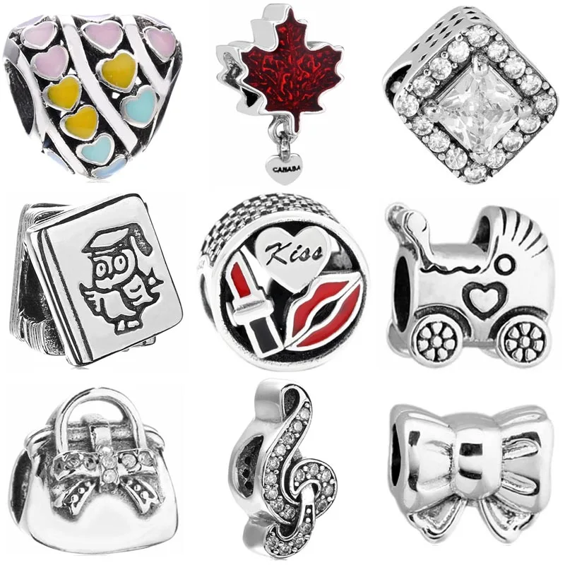 

Оригинальная детская сумочка с изображением музыкальных нот радуги сердца кленового листа очаровательные ювелирные изделия «сделай сам» подходят для модного браслета