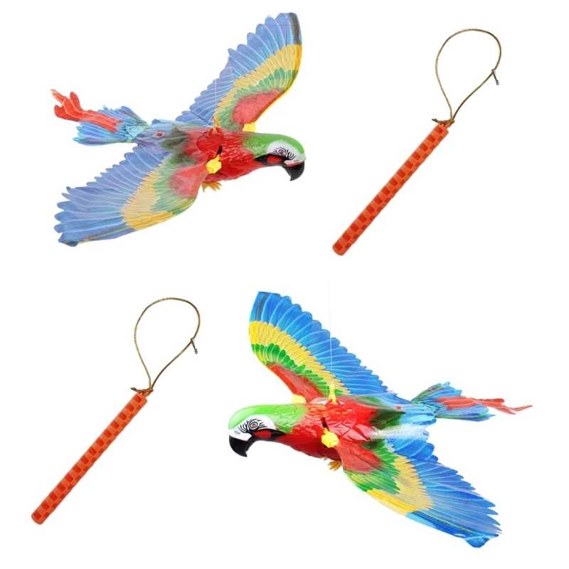 

Bird Toy for Cat Electric Flying Parrot Teaser Wand Toy with A Fastening Tape