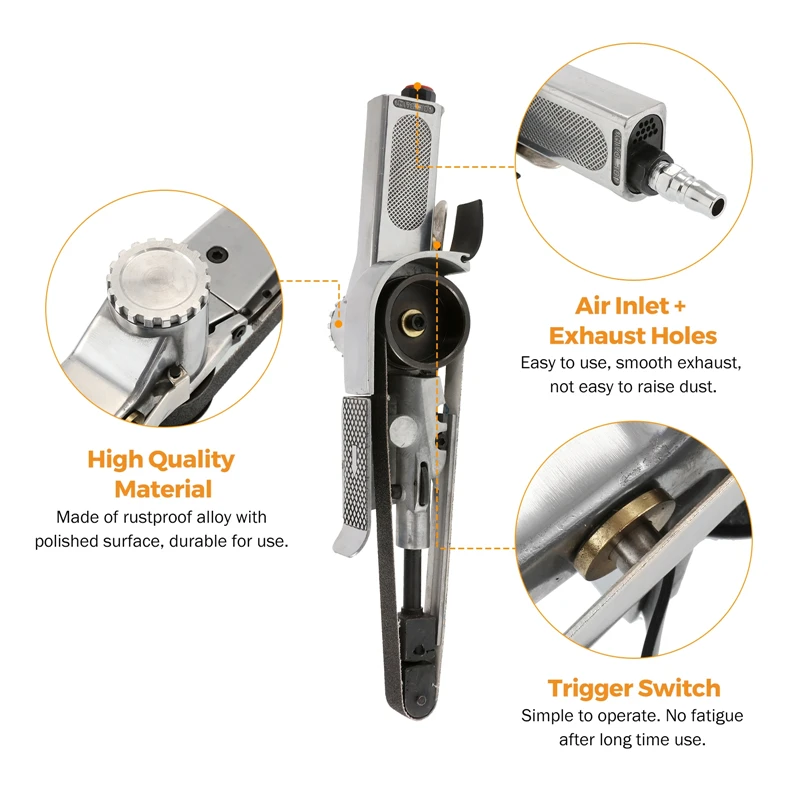 520*20mm/330*10mm Air Belt Sander Pneumatic Angle Grinding Machine with Sanding Belt For Air Compressor Sanding Pneumatic Tool 5
