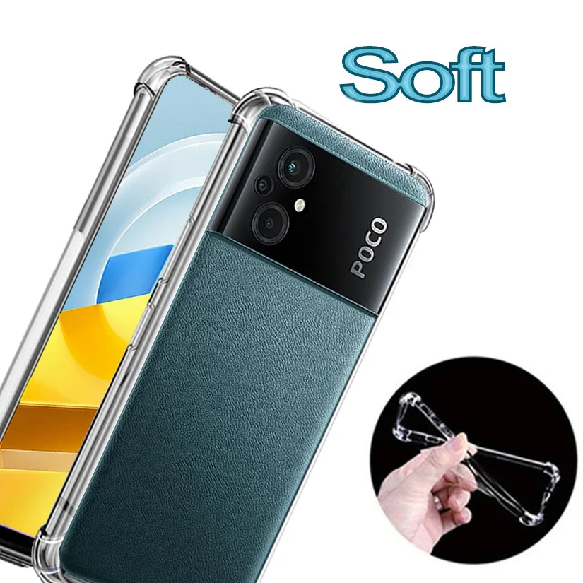 for Poco X6 Pro Case, with [ 1 x Screen Protector Tempered Glass Film],  Black Soft Silicone Cover Shockproof Bumper Protection Case for Poco X6 Pro