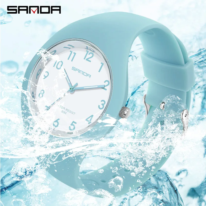 

SANDA New Fashion Trend Women's Watches Sports Waterproof Wristwatch for Woman Watch Casual Clocks relogio feminino 6056