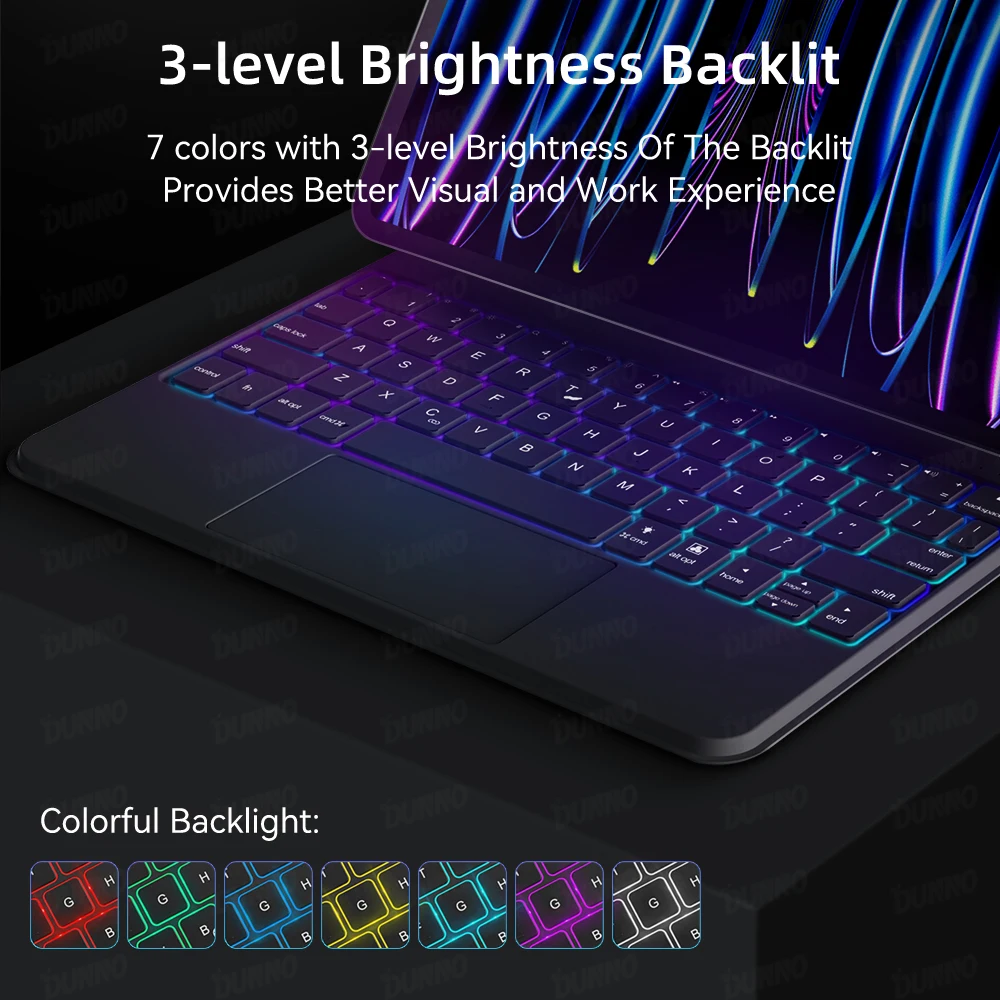 Magic Keyboard Case Capa para Ipad Pro 11 12 12.9 Air Air Ipad 10th Generation Pro 12 6th 5th 4th 3rd Gen Mini 6 - Imagem 4