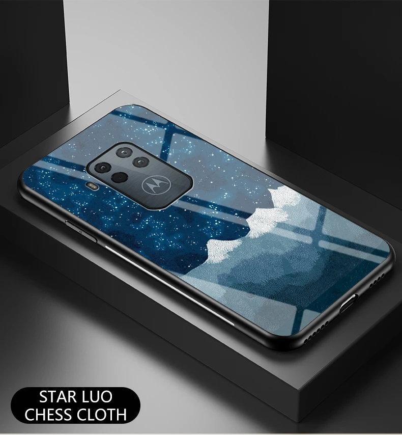 for Moto One Zoom Glass Case DECLAREYAO Luxury Hard Mirror Tempered Glass Coque For Moto G7 Power G7Play G5S Puls G6 Plu_voghion.com