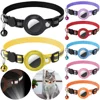 For Apple AirTag Pet Collar with Bell Kitten Collar Safety Buckle GPS Tracker Holder Adjustable for Cat Kitten 1