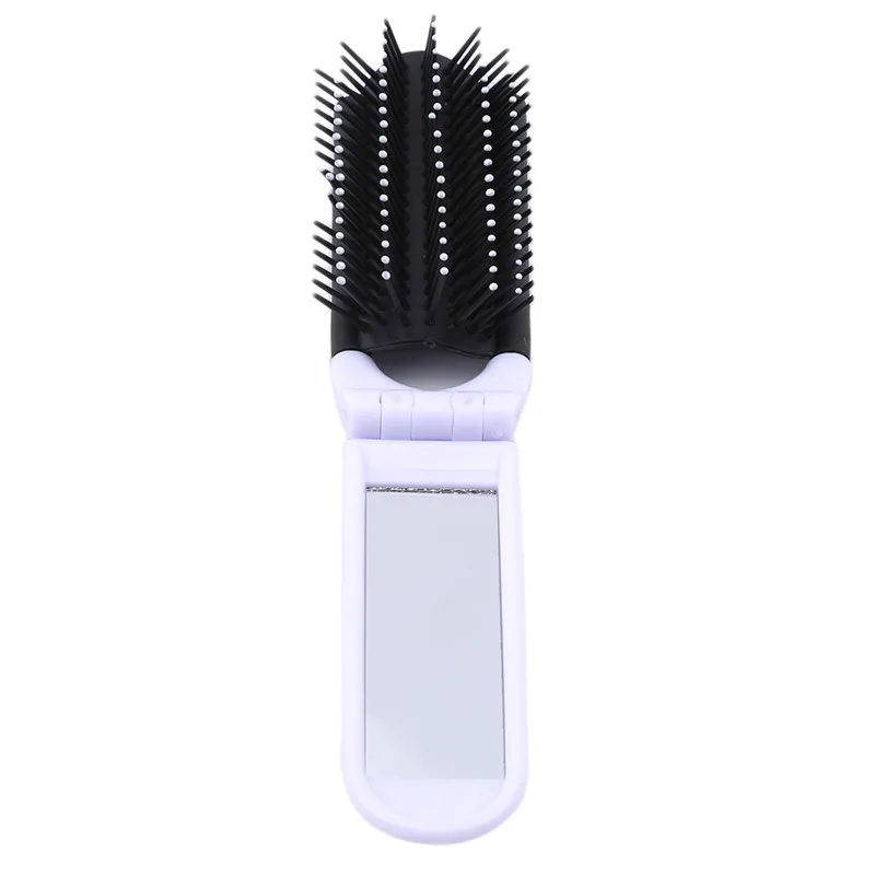 Plastic Folding Comb Portable Makeup Mirror Comb Foldable Massag Girl Bangs Fashionable Convenient  Carry On Bag Comb 4