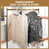 10PC Transparent Hanging Clothes Dust Cover Clothing Dust-Proof Storage Bag Wardrobe Plastic Cover Garment Coat Protector 4
