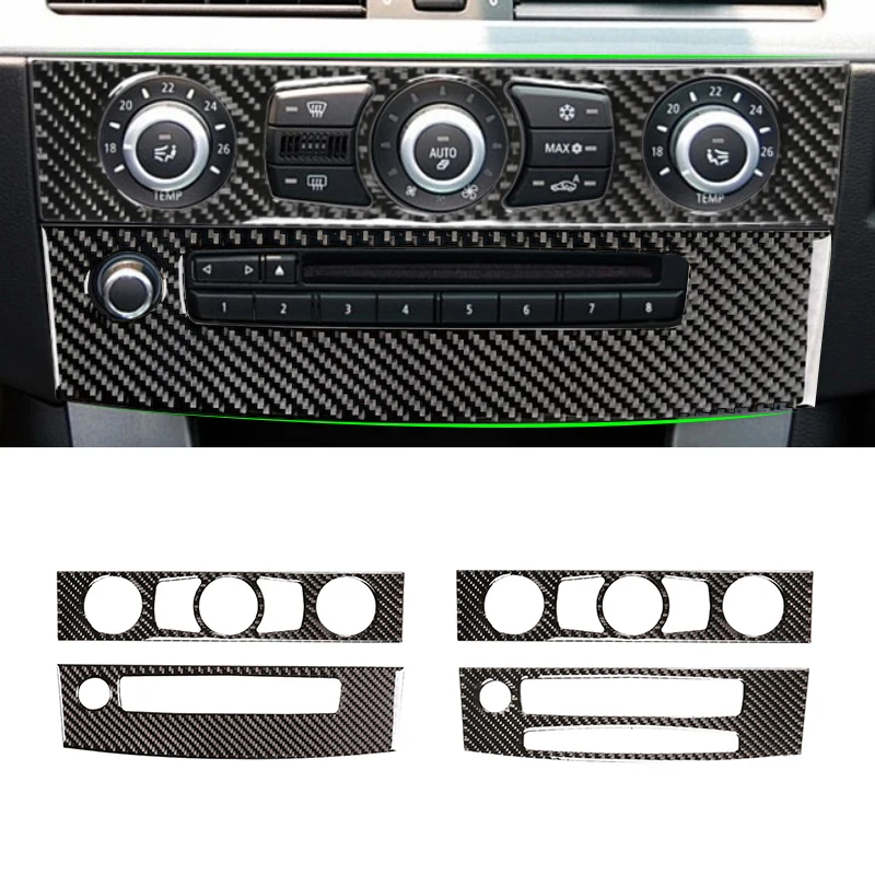 

For BMW 5 series E60 2004 2005 2006 2007 2008 2009 2010 Carbon Fiber Air conditioning CD Control Panel Stickers
