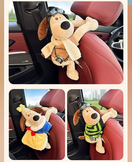 Porta Cani Per Auto Portafazzoletti Auto 2-in-1 A Forma Di Cane