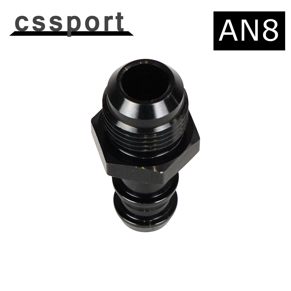 

Universal 8AN Thread Male To 1/2" Fuel Line Hose Adapters AN8 Hose Barbed Fitting Adapter with AN-8 Connector Bore Black TF-1095
