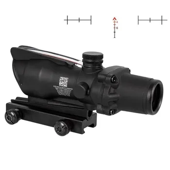 4X32 Hunting Riflescope Real Fiber Optics Grenn Red Dot Illuminated Etched Reticle Tactical Optical Sight 4