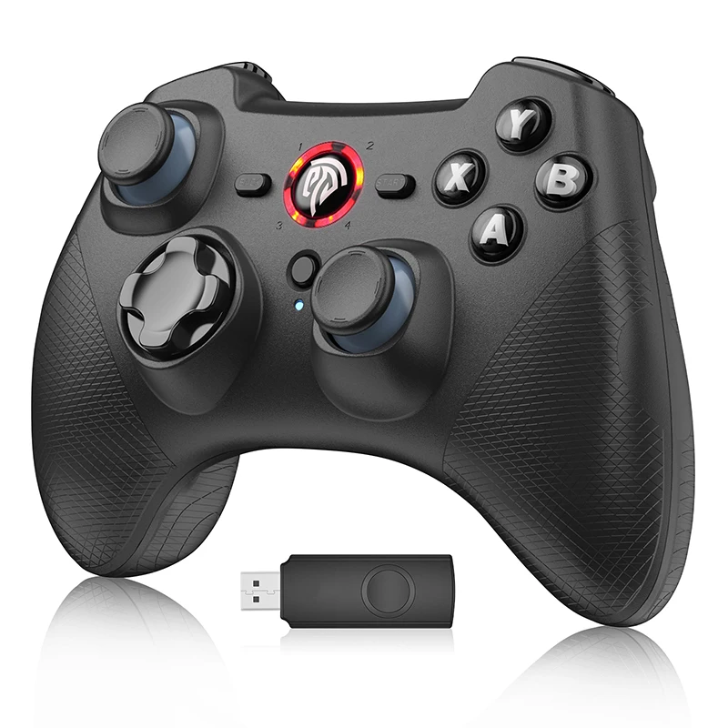 

EasySMX 9101 Wireless Gaming Controller, 2.4G USB PC Gamepad for PC Windows, PS3, Android TV Box, Turbo Vibration Function