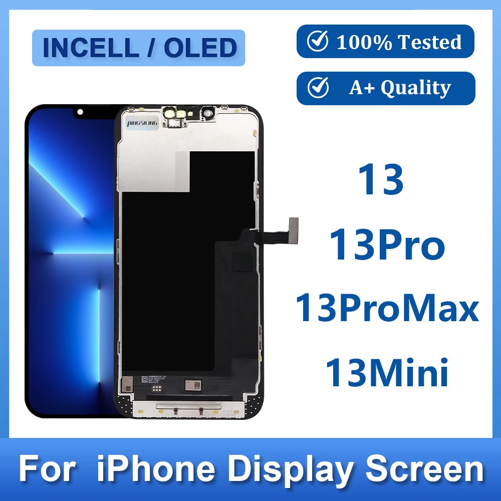 Pièces de rechange pour écran LCD Incell OLED 3D Touch pour iPhone 13, 13 Pro, 13 Pro Max, 13 Mini, assemblage de numériseur 1 Pièces de rechange pour écran LCD Incell OLED 3D Touch pour iPhone 13, 13 Pro, 13 Pro Max, 13 Mini, assemblage de numériseur 1