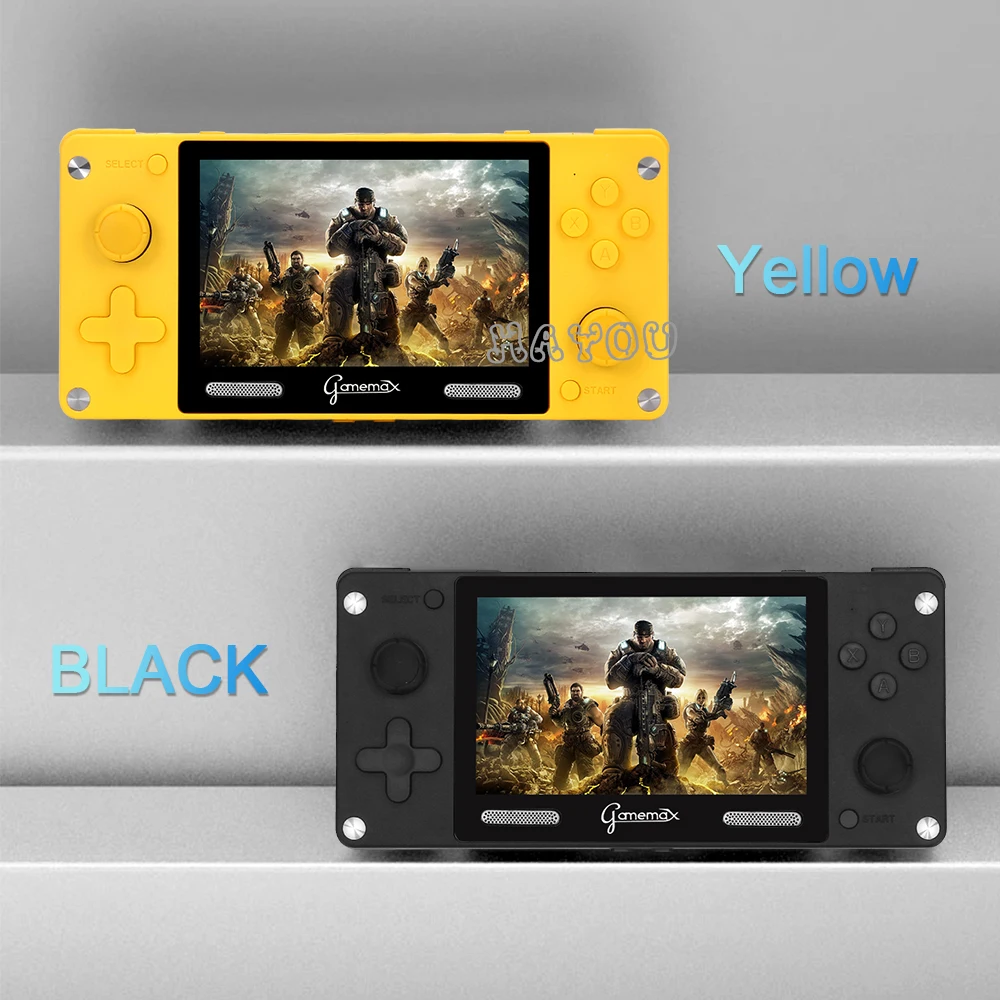 A380 Retro Video Game Console Handheld Game Player Bulit-in12 Formats 4 inch HD IPS Screen Portable Gaming Console  3600+ Games