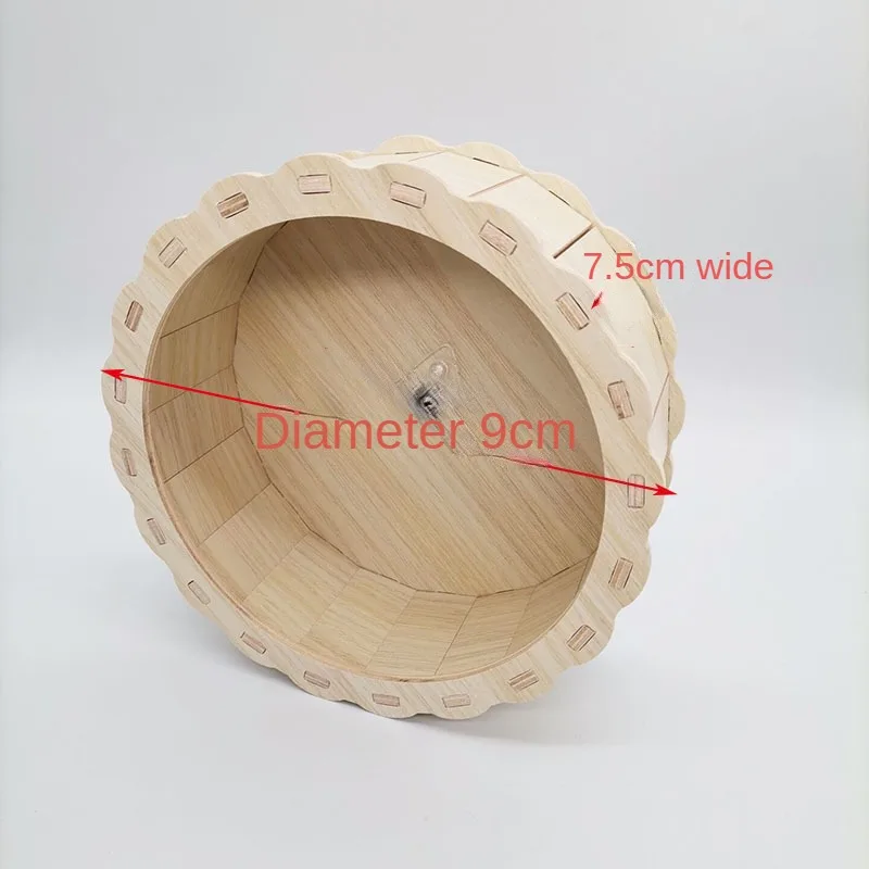 Creative Solid Wood Silent Running Wheel Hamster Running Wheel Toy Golden Bear Totoro Dutch Pig Treadmill Hamster Toy Supplies exercise wheel