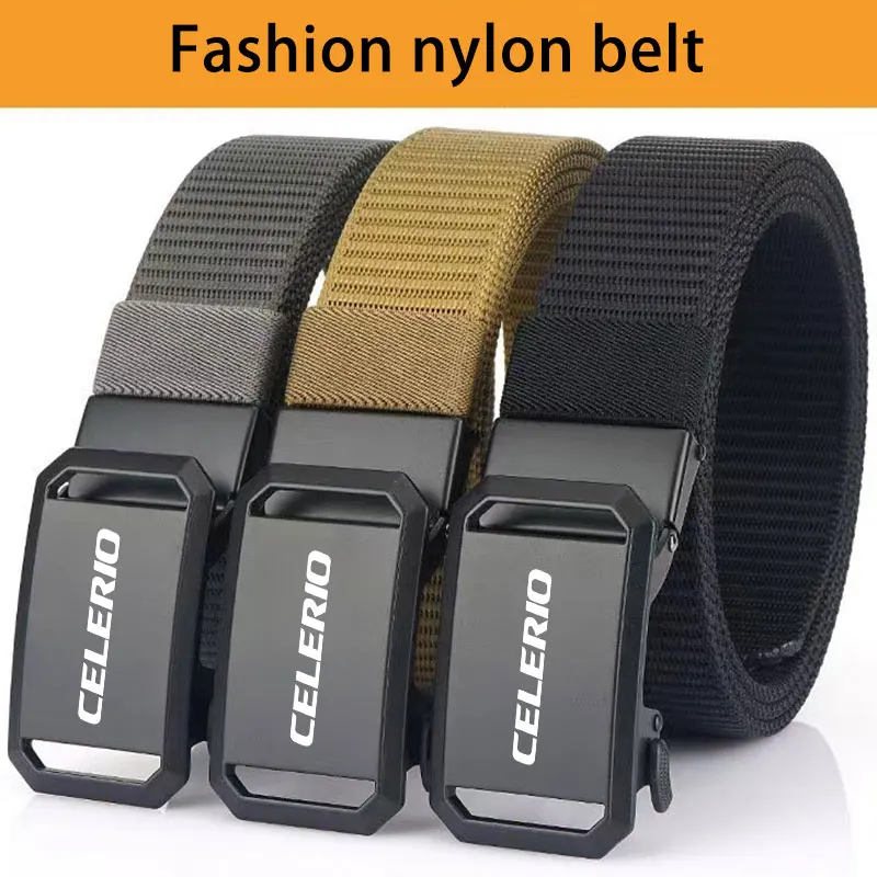 

Military Automatic Metal Buckle Quick Release Men And Women Outdoor Nylon Sports Belt For Suzuki Celerio Car Accessories