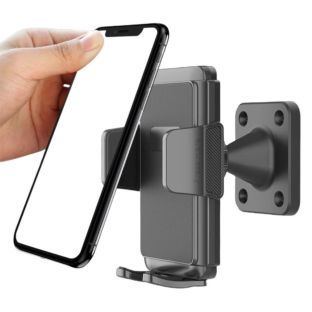 360 Adjustable Mobile Phone Stand Wall Mounted Stabilization Bracket Hands-Free Phone Mount for 4.7-7.2'' Tablet