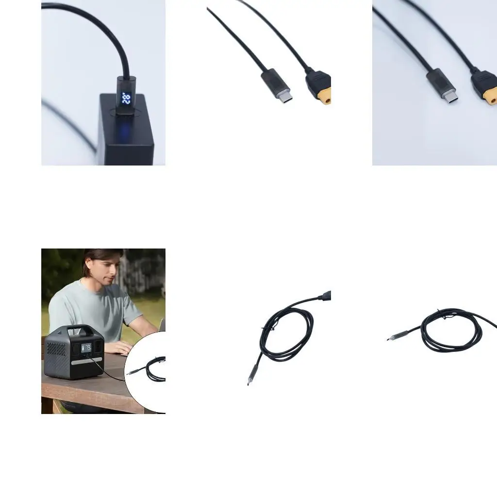 USB-C auf XT60 Buchse Ladekabel 1m mit Digitalanzeige 140W