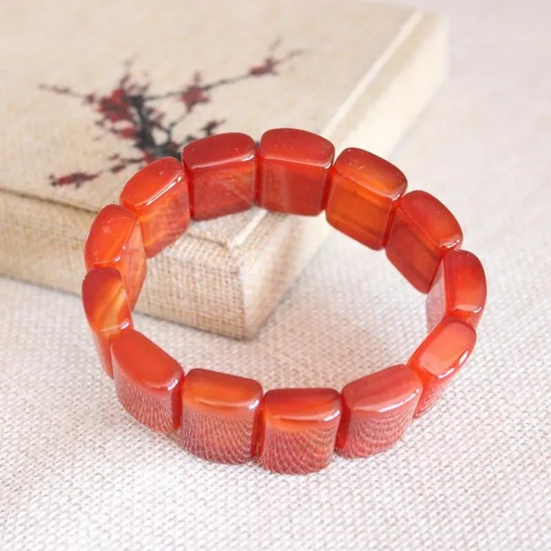 Natural Agate Men's and Women's Bracelets, Couple Jade Bracelets, Hand Rows.