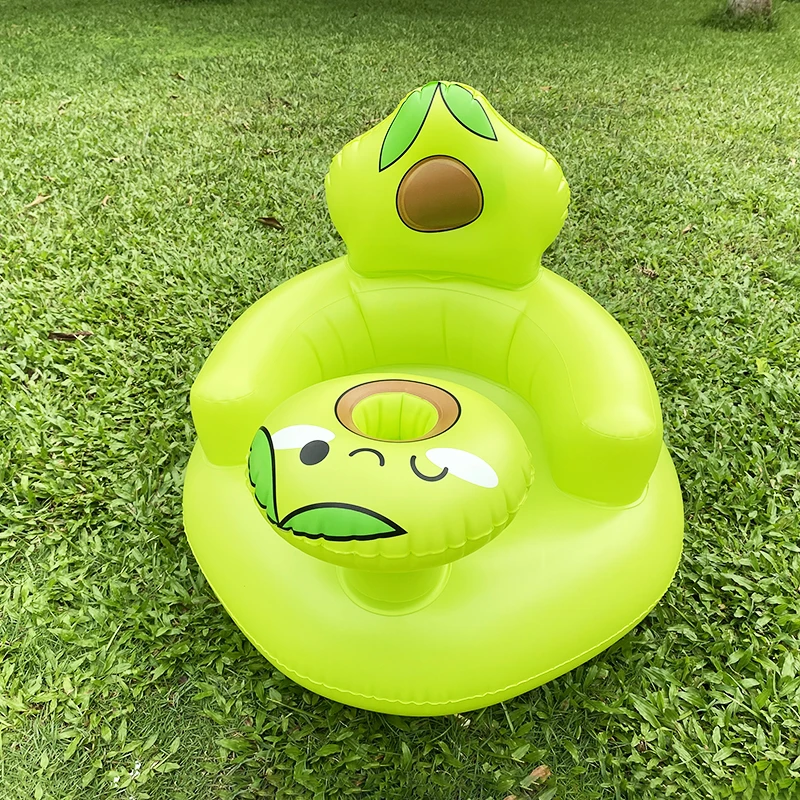 Baby shiny baby inflatable sofa kids puff portable bath chair PVC multifunctional seat practice bidet 6