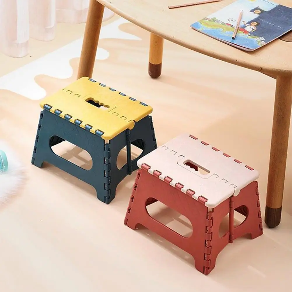 Practical Folding Step Stool 3 Colors Folding Chair High Stability Take Rest Heavy-Duty Step Stool Chair
