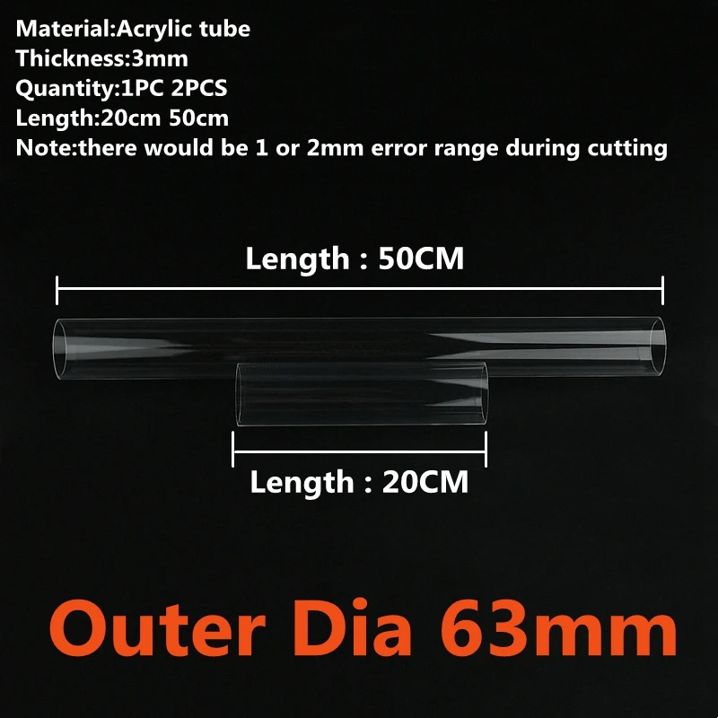 High Transparent Acrylic Tube for Aquarium or Garden Irrigation