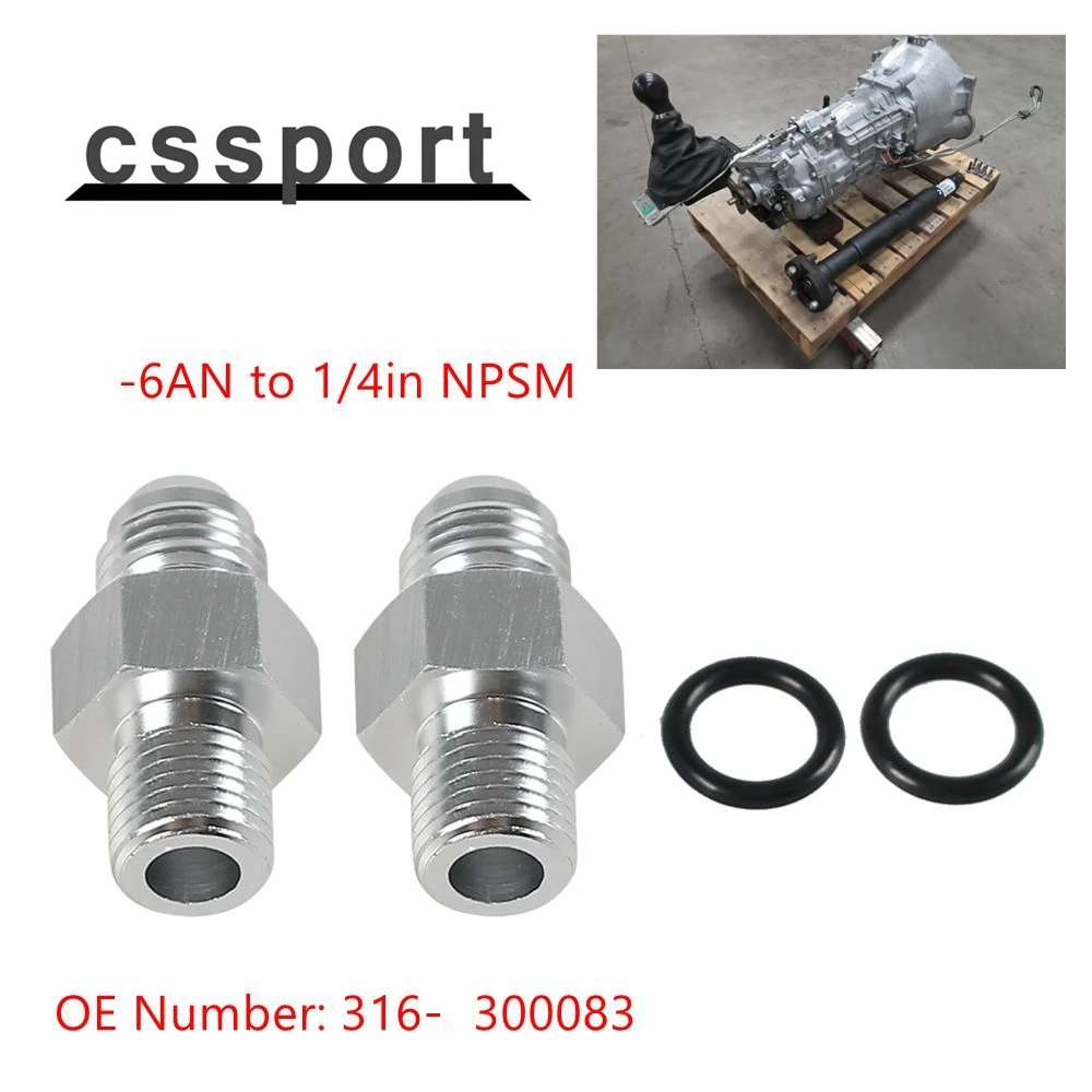 316‑3000833 Transmission Cooler Adapter AN6 to 1/4in NPSM transmission
