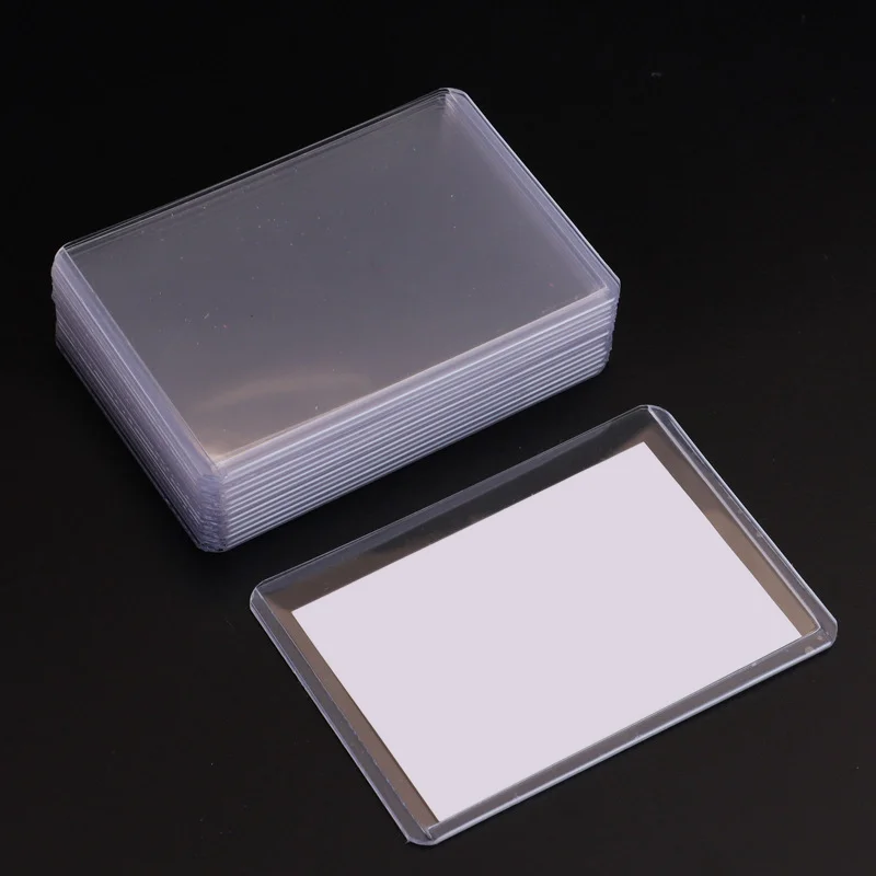 1-10pcs Clear Hard PVC Plastic Card Protectors Horizontal Version 3x4 Inch Football Baseball Sport Star Holder card protector